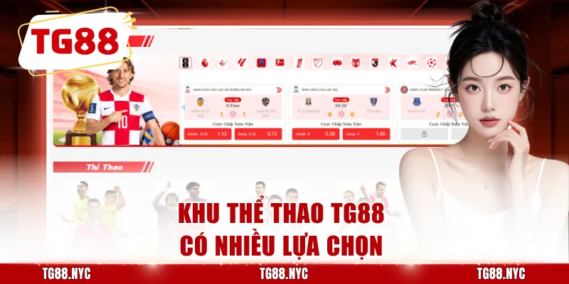 Khu thể thao TG88 có nhiều lựa chọn