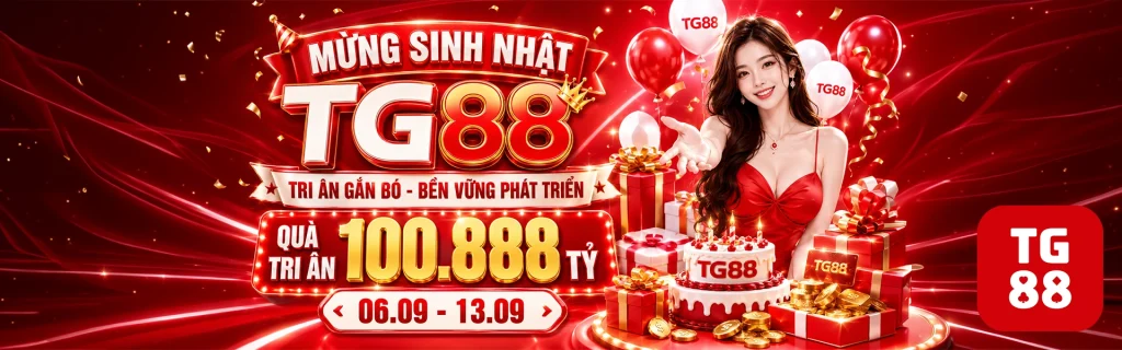 Mừng sinh nhật TG88 Banner 2