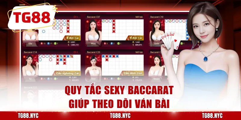 Sexy Baccarat – Sảnh Live Casino Nóng Bỏng, Cược Cực Đã 2 Quy tắc Sexy Baccarat giúp theo dõi ván bài